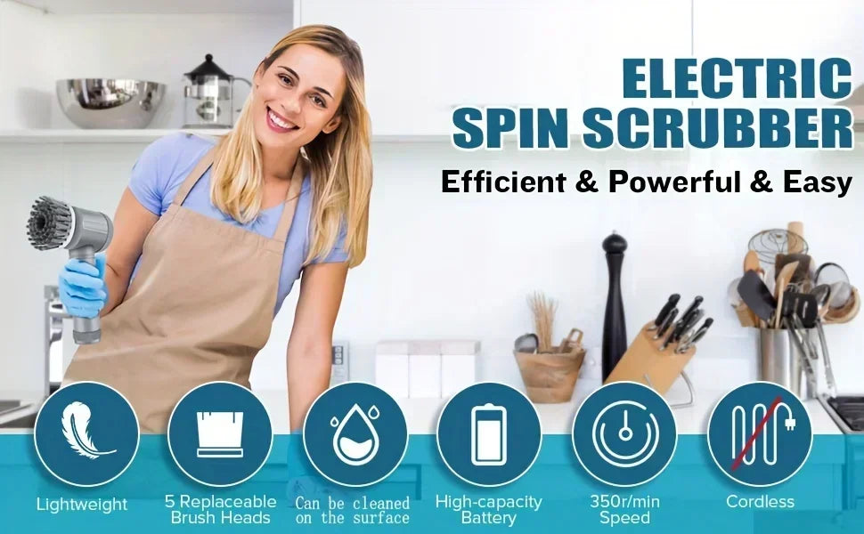 SpinClean Pro 360 – Cordless Electric Scrubber