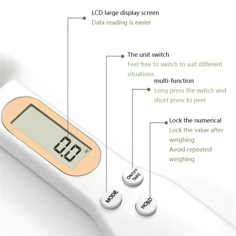 Precision Kitchen Spoon Scale | 0.1g Accuracy
